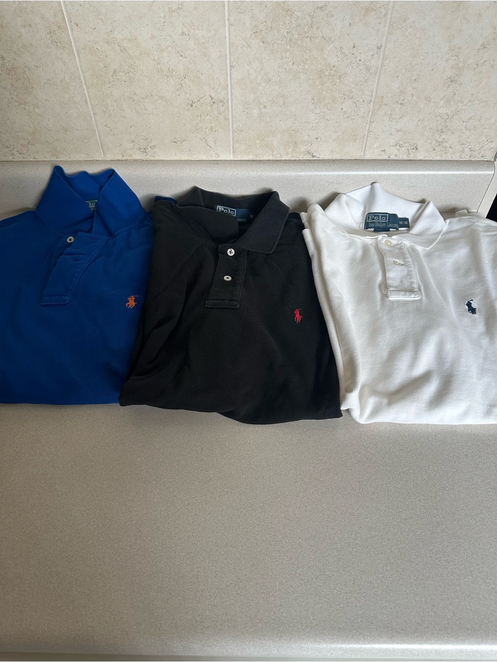 Polo by Ralph Lauren Men’s Polo Trio in Royal Blue, Black & White